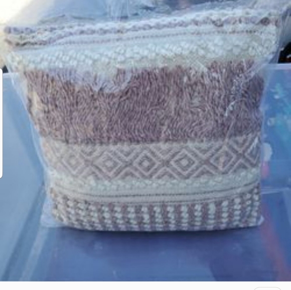 20"x20" Oversize Boho Fringe Square Throw Pillow - - Picture 4 of 12